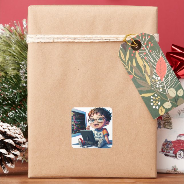 'Apenas um Nerd que adora codificar' adesivo de ca (Feriado)