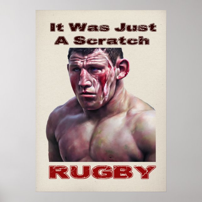 Apenas Um Poster De Rugby Scratch (Frente)