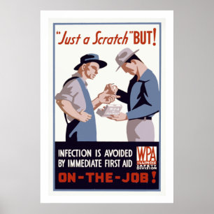 "Apenas um poster dos primeiros socorros do risco"
