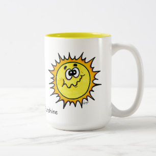 Apenas um raio da caneca de café da luz do sol