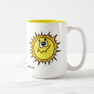 Apenas um raio da caneca de café da luz do sol