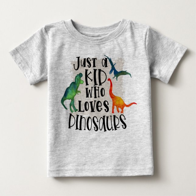 Apenas Uma Criança Que Ama A Camiseta Do Dinossaur (Frente)