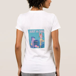 "Apenas uma Garota" Camiseta com Estampa nas Costa