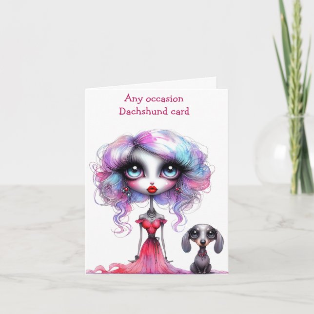 Apenas uma garota e seu cartão de cachorro (Frente)