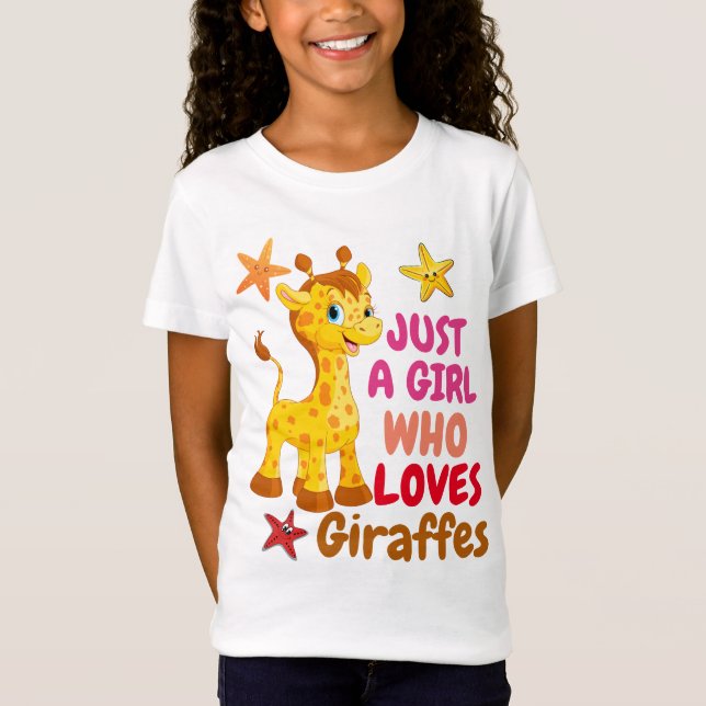 apenas uma garota que adora camiseta de girafas (Frente)