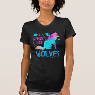 apenas uma garota que adora camiseta de lobos
