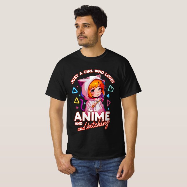 Apenas uma garota que ama anime | Camiseta (Frente Completa)