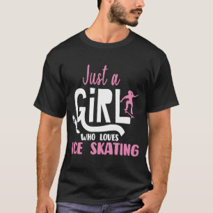 Apenas Uma Garota Que Ama Camiseta De Patinação No