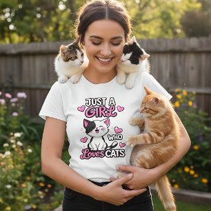 Apenas Uma Garota Que Ama Gatos Camiseta De Gatinh