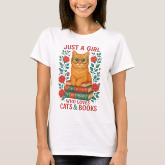 Apenas uma garota que ama gatos e livros, camisa