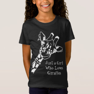 Apenas uma garota que ama girafas Camiseta engraça
