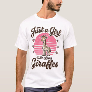 Apenas uma garota que ama girafas camiseta vintage