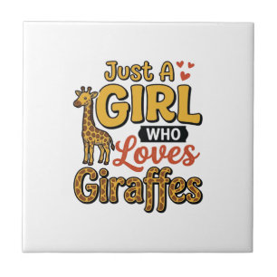 Apenas Uma Garota Que Ama Girafas Desenho Vetorial