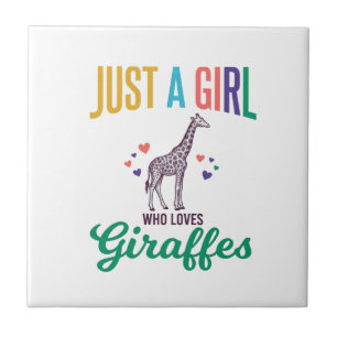 Apenas uma Garota que Ama Girafas Desenho Vetorial