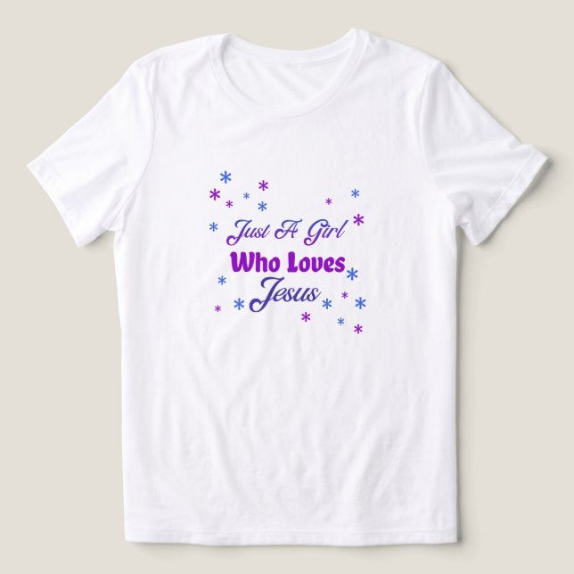 Apenas uma garota que ama Jesus - cristão mínimo (Design frontal)