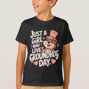 Apenas Uma Garota Que Ama Marmotas Camisa Divertid