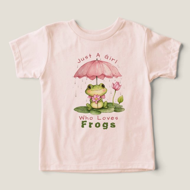 Apenas Uma Garota Que Ama Rãs Garota Rosa Fofa (Design frontal)