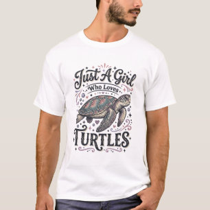 Apenas Uma Garota Que Ama Tartarugas Camisa Vintag