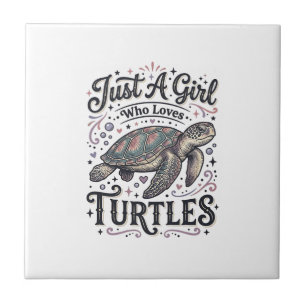 Apenas Uma Garota Que Ama Tartarugas Camisa Vintag
