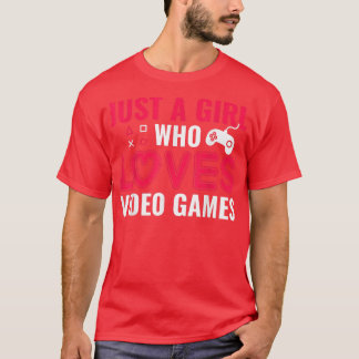 Apenas Uma Menina Que Adora Camiseta Video games