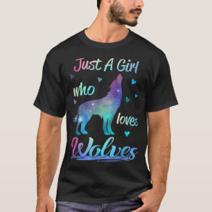 Apenas Uma Menina Que Ama Lobos De Camiseta Animal