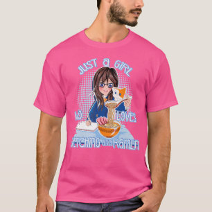 Apenas Uma Menina Que Ama Ramen Esboçando Camisa J