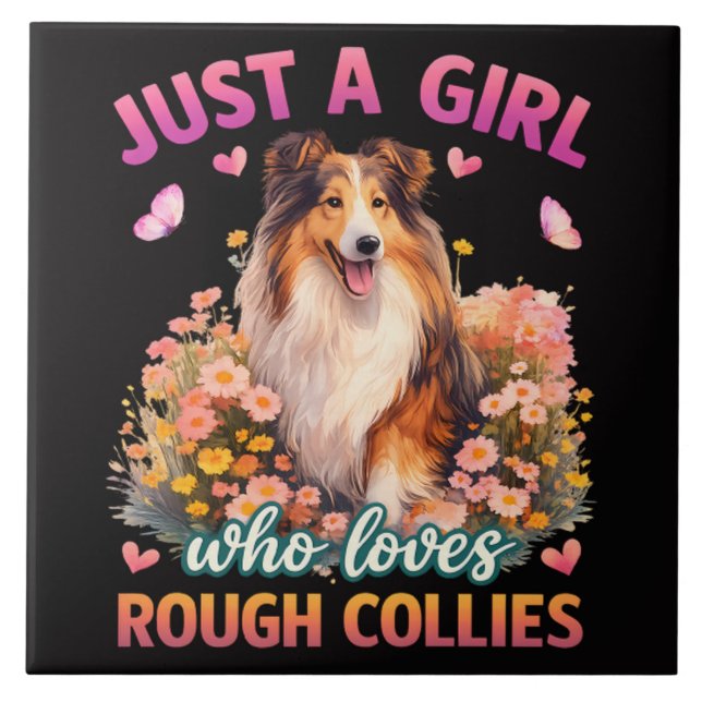 Apenas Uma Menina Que Ama Rough Collies (Frente)