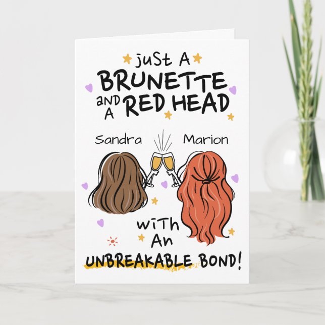 "Apenas uma Morena e uma Ruiva" Convite personaliz (Frente)