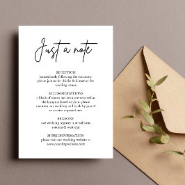 Apenas uma Nota Cartão de Enclosure de Casamento M