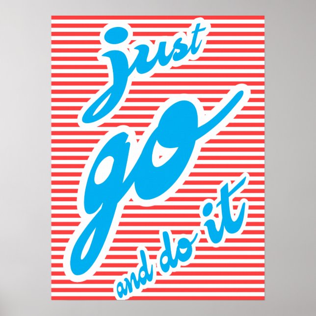 Apenas Vá E Faça Isso, poster de tipografia (Frente)