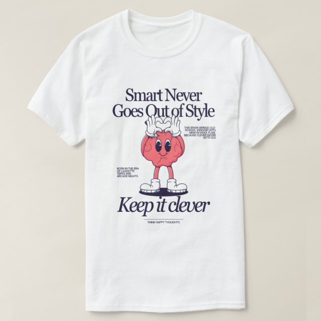 "Apenas Vibrações Inteligentes – Camiseta Gráfica  (Frente do Design)