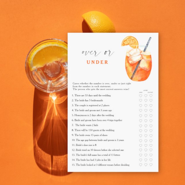 Aperol chá de panela sobre ou sob jogo (Criador carregado)