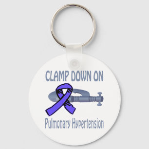 Aperte para baixo no chaveiro pulmonar da