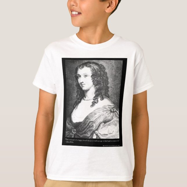Aphra Behn Love Cotação camisetas cartões, present (Frente)