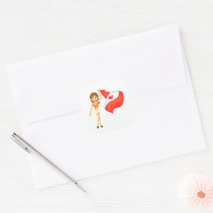 Aplausos Para O Adesivo Quadrado Do Canadá