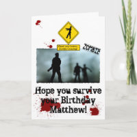 Apocalipse do zombi - cartão de aniversário