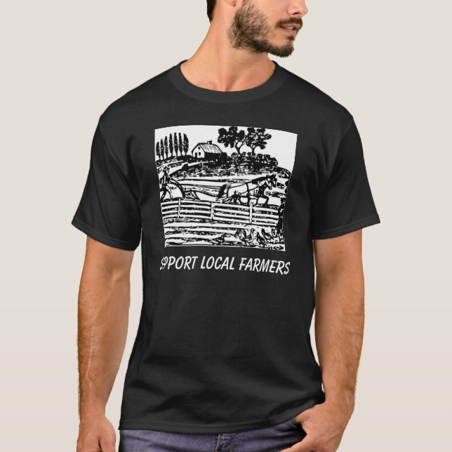 Apoiar a Camiseta de agricultores locais (Frente)