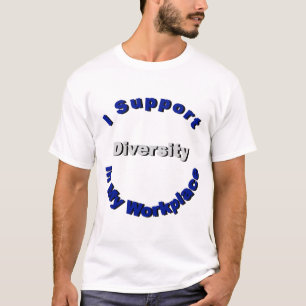 Apoiar a diversidade na minha camiseta do local de