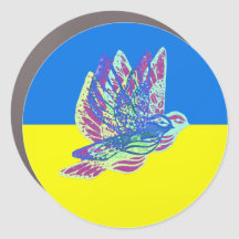 Apoie a bandeira da Ucrânia com Dovs de Paz Colori