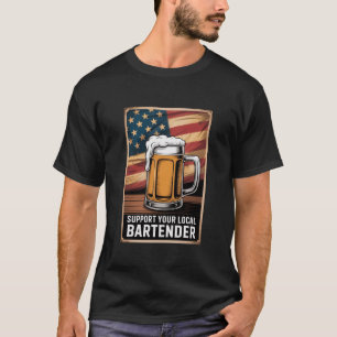 Apoie a Camisa de Cerveja da Bandeira dos EUA do S