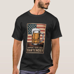 Apoie a Camiseta Cerveja Bandeira EUA do Seu Barma
