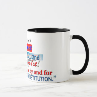 Apoie a caneca da constituição