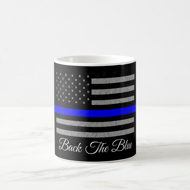 APOIE O AZUL CANECA DE CAFÉ DE APOIO À POLÍCIA (Centro)