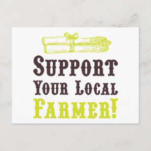 Apoie Seu Agricultor Local! Cartão Postal