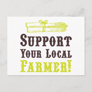 Apoie Seu Agricultor Local! Cartão Postal