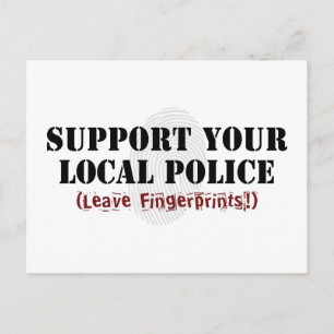 Apoie Sua Polícia Local Cartão Postal