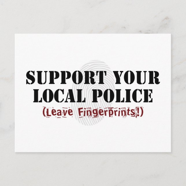 Apoie Sua Polícia Local Cartão Postal (Frente)