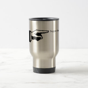 Apoio do ponteiro a caneca de viagem das artes