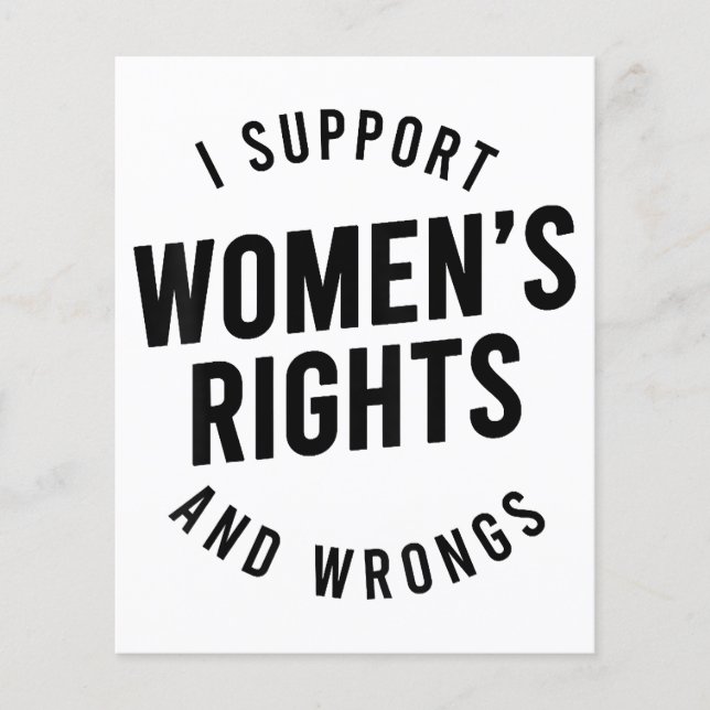 Apoio os direitos das mulheres e os erros (Frente)