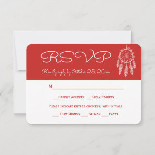 Apoio Vermelho RSVP Dream Catcher Nativo Americano